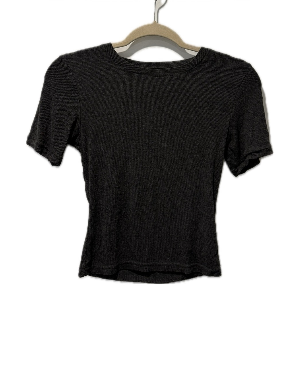 Vagabond Ribbed Tshirt in Charcoal